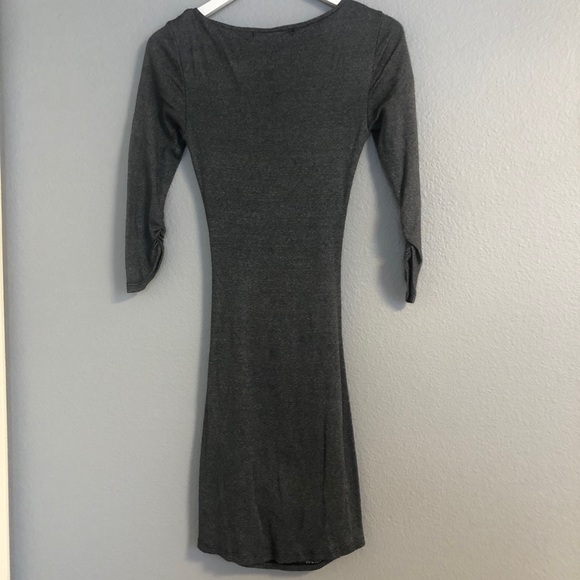 Michael Stars Dresses Ruched Cowl Neck size 0 Gray - Picture 4 of 9